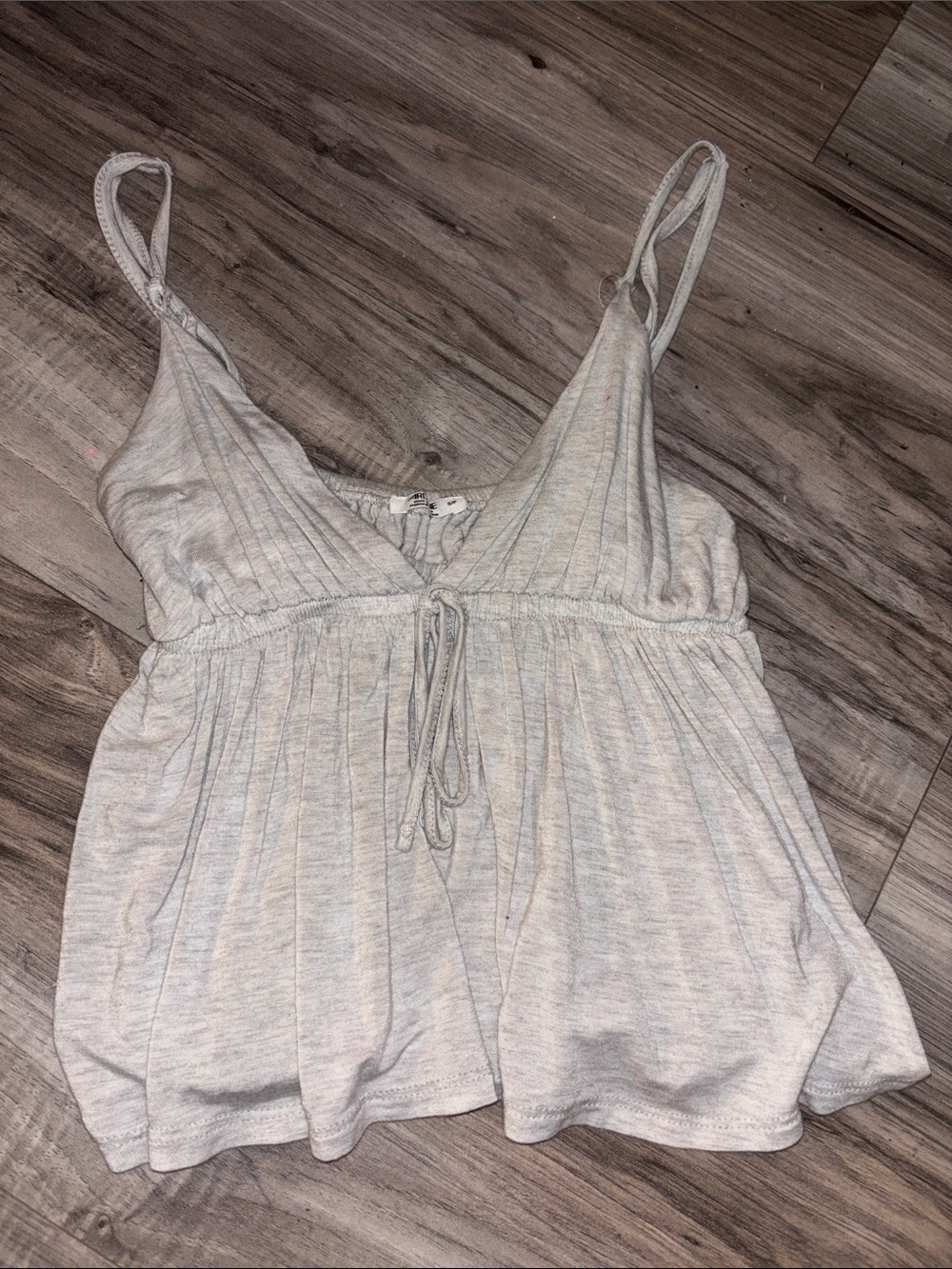 Ardene Light Gray Adjustable Drawstring V-Neck Camisole
